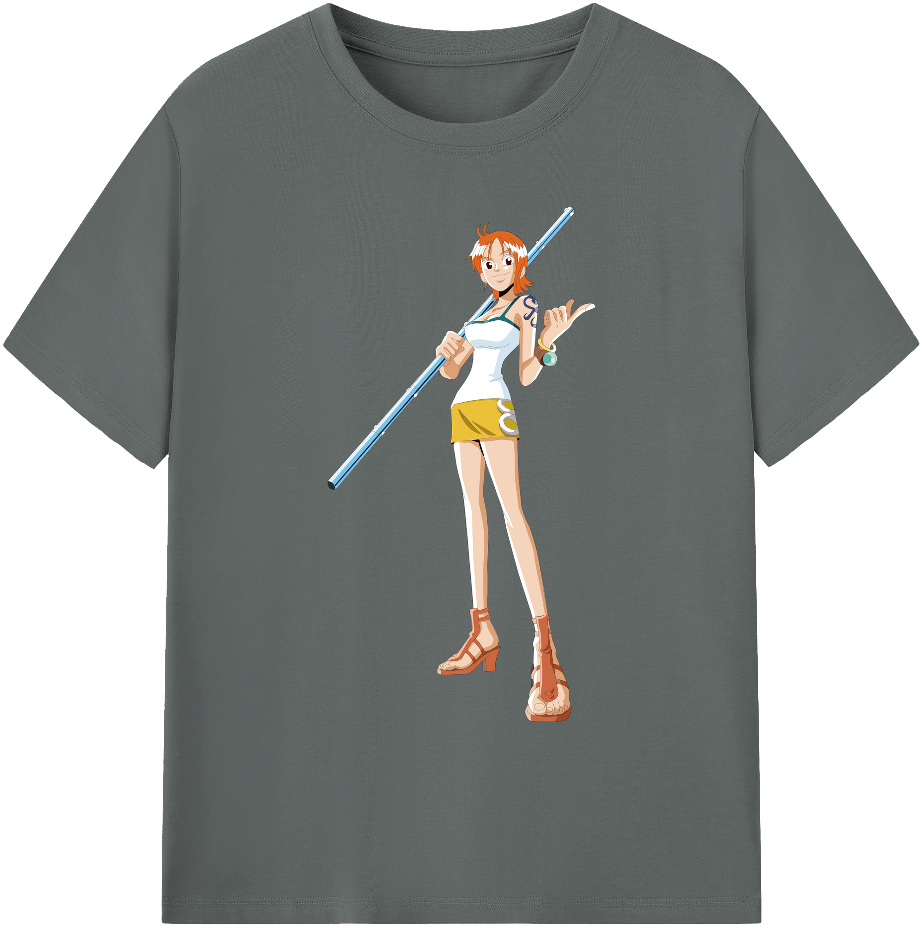 ワンピース ナミ ONE PIECE Nami 綿100％ メンズ半袖Tシャツ｜肌触りやわらか＆通気性